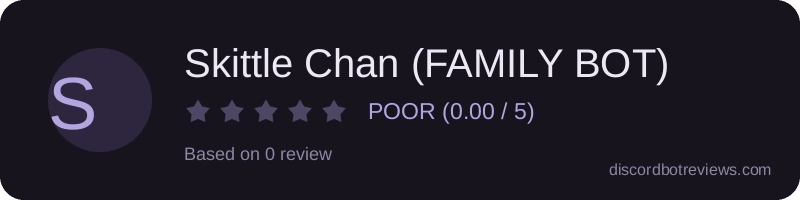 Rating widget preview for Skittle Chan (FAMILY BOT)
