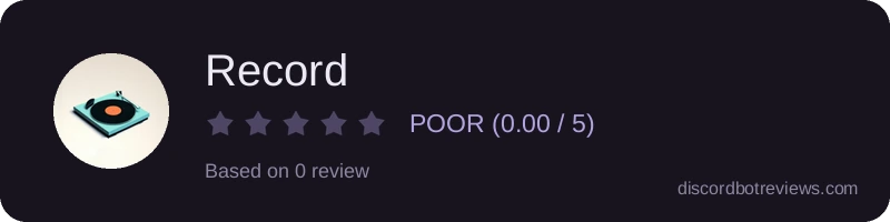 Rating widget preview for Record
