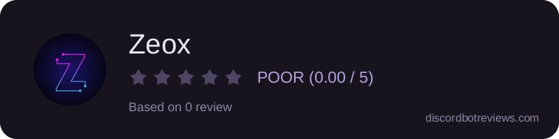 Rating widget preview for Zeox