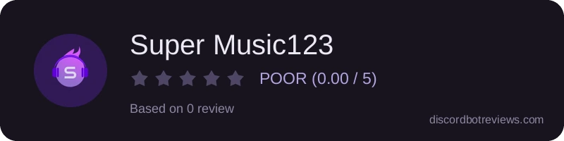 Rating widget preview for Super Music123
