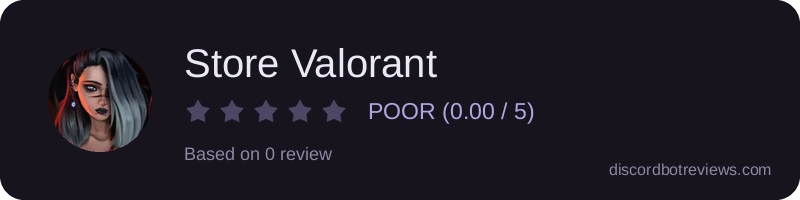 Rating widget preview for Store Valorant