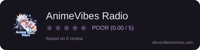 Rating widget preview for AnimeVibes Radio