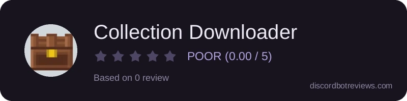Rating widget preview for Collection Downloader