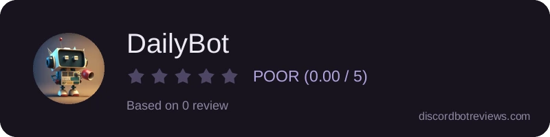Rating banner for DailyBot