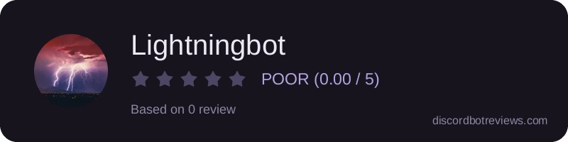 Rating widget preview for Lightningbot