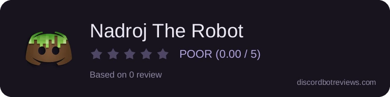 Rating widget preview for Nadroj The Robot
