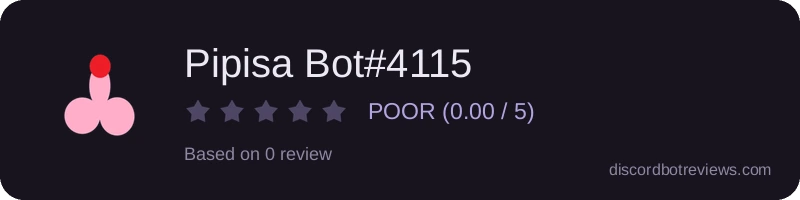 Rating widget preview for Pipisa Bot#4115