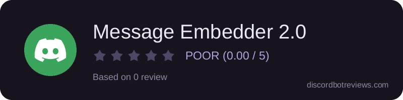 Rating widget preview for Message Embedder 2.0