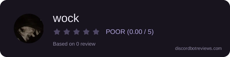 Rating widget preview for wock