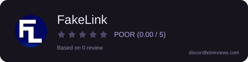 Rating widget preview for FakeLink