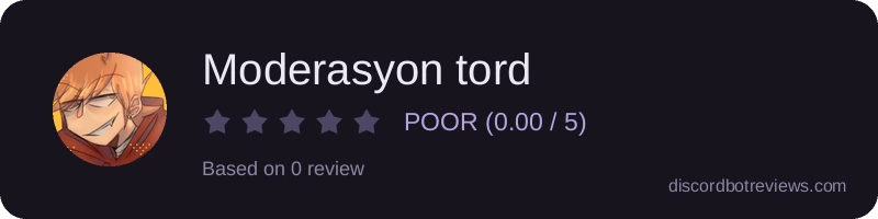 Rating widget preview for Moderasyon tord