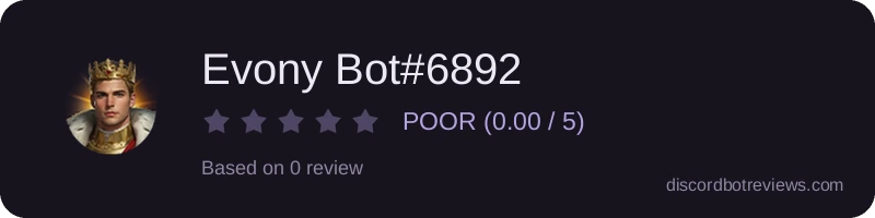 Rating widget preview for Evony Bot#6892