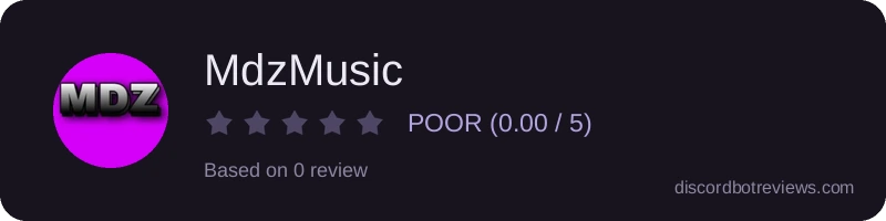 Rating widget preview for MdzMusic