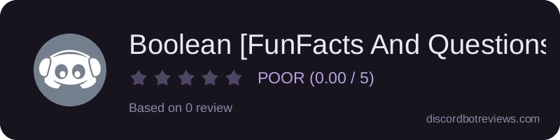 Rating widget preview for Boolean [FunFacts And Questions]