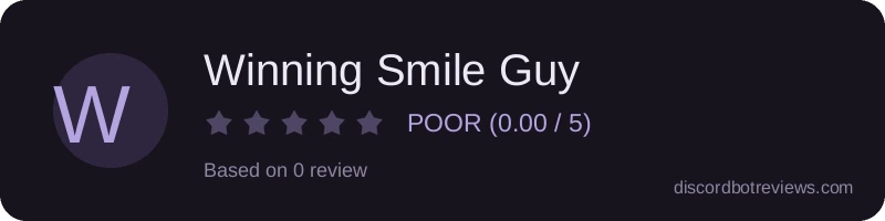 Rating widget preview for Winning Smile Guy