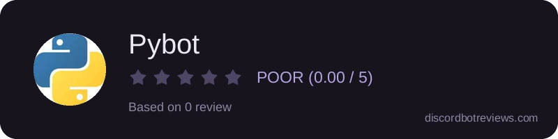 Rating widget preview for Pybot