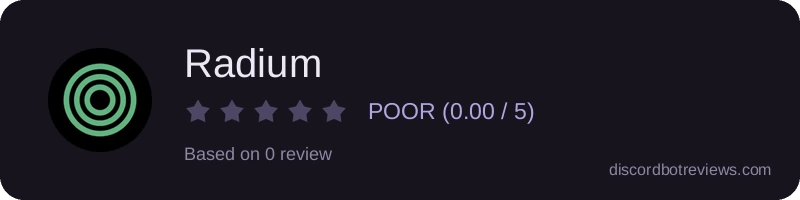 Rating widget preview for Radium
