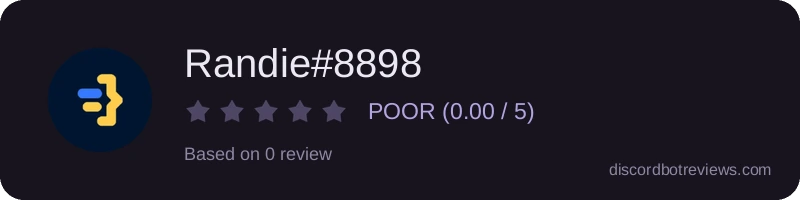 Rating widget preview for Randie#8898