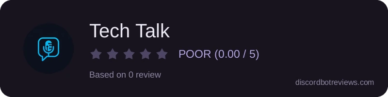Rating widget preview for Tech Talk