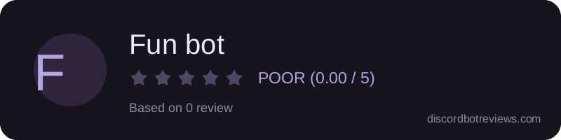 Rating banner for Fun bot