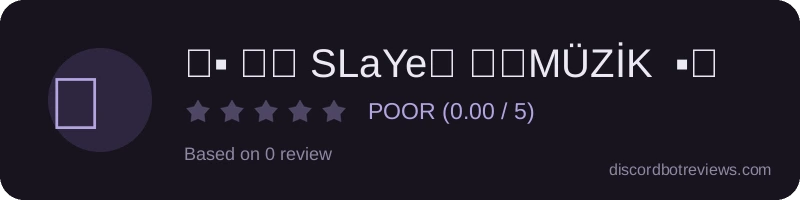 Rating widget preview for ⫷▪ ❗『 SLaYeℛ 』❗MÜZİK  ▪⫸
