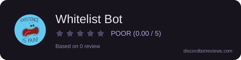 Rating widget preview for Whitelist Bot