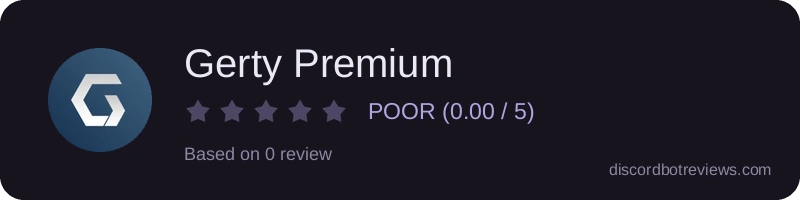 Rating widget preview for Gerty Premium