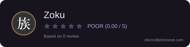 Rating widget preview for Zoku