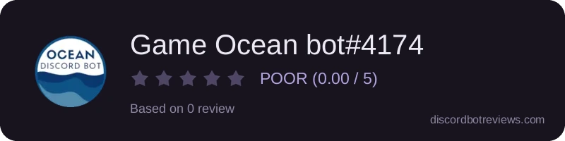 Rating widget preview for Game Ocean bot#4174