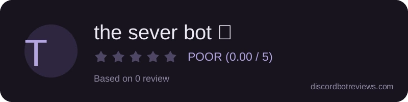 Rating widget preview for the sever bot 🤖