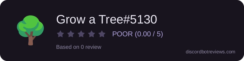 Rating widget preview for Grow a Tree#5130