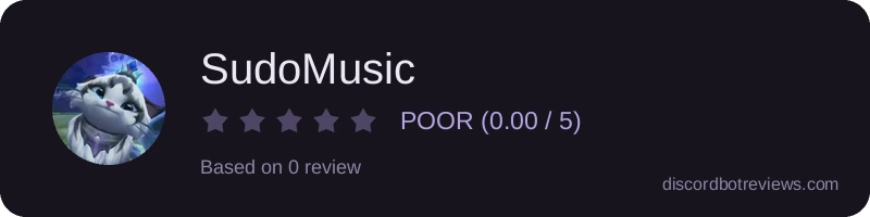 Rating widget preview for SudoMusic