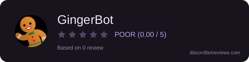 Rating widget preview for GingerBot