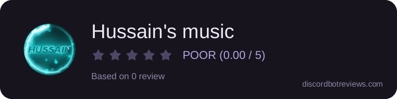 Rating widget preview for Hussain's music