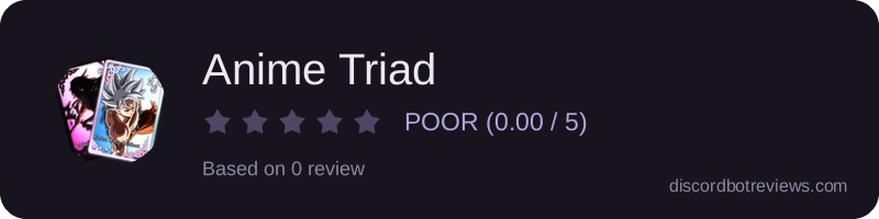 Rating widget preview for Anime Triad