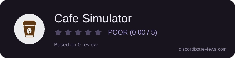 Rating widget preview for Cafe Simulator