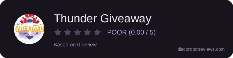 Rating widget preview for Thunder Giveaway
