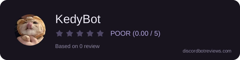 Rating widget preview for KedyBot