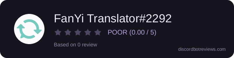Rating widget preview for FanYi Translator#2292