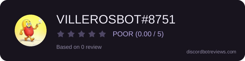 Rating widget preview for VILLEROSBOT#8751