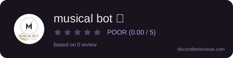 Rating widget preview for musical bot ✨
