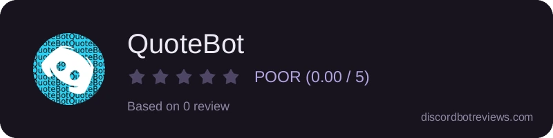 Rating banner for QuoteBot