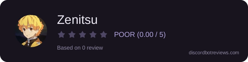 Rating widget preview for Zenitsu