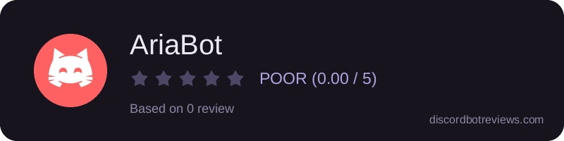 Rating widget preview for AriaBot