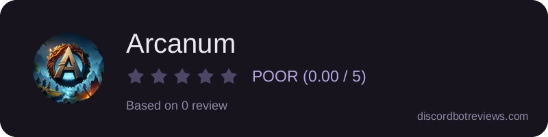 Rating widget preview for Arcanum