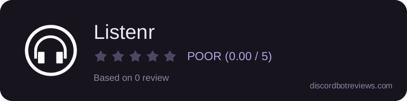 Rating widget preview for Listenr