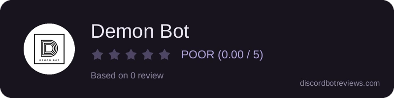 Rating widget preview for Demon Bot