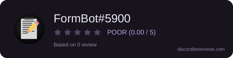 Rating widget preview for FormBot#5900