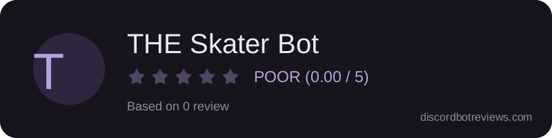 Rating widget preview for THE Skater Bot