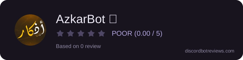 Rating widget preview for AzkarBot ✨